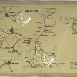 CARTA DELLE FERROVIE E LINEE DI NAVIGAZIONE DEL REGNO D'ITALIA - Foglio XXII