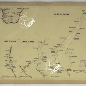 CARTA DELLE FERROVIE E LINEE DI NAVIGAZIONE DEL REGNO D'ITALIA - Foglio XXIV