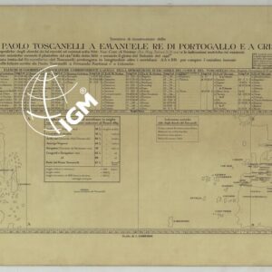 TENTATIVO DI RICOSTRUZIONE DELLA CARTA INVIATA DA PAOLO TOSCANELLI A EMANUELE RE DI PORTOGALLO E A CRISTOFORO COLOMBO