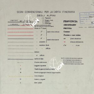 CARTA D' ITALIA DEGLI ALPINI - SEGNI CONVENZIONALI DELLA CARTA ALLA SCALA DI 1:75.000