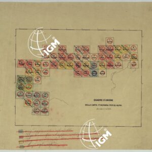 CARTA D' ITALIA DEGLI ALPINI - QUADRO D' UNIONE
