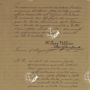 CARTA D' ITALIA DEGLI ALPINI - NOTE DELL' UFFICIO DI REVISIONE TECNICA