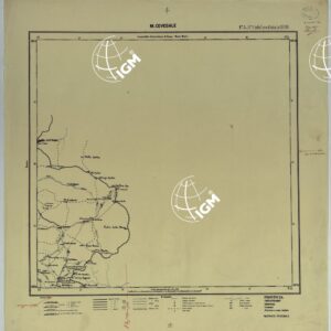 CARTA ITINERARIA D'ITALIA PER GLI ALPINI NORMALI D'ARCHIVIO CON AGGIORNAMENTO FINO AL 1910 EDIZIONE COMPLETA ANNO 1907 - FOGLIO 5 M. CEVEDALE.