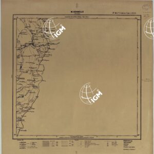 CARTA ITINERARIA D'ITALIA PER GLI ALPINI NORMALI D'ARCHIVIO CON AGGIORNAMENTO FINO AL 1910 EDIZIONE COMPLETA ANNO 1904 - FOGLIO 16 M. ADAMELLO.