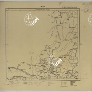 CARTA ITINERARIA D'ITALIA PER GLI ALPINI NORMALI D'ARCHIVIO CON AGGIORNAMENTO FINO AL 1910 EDIZIONE COMPLETA ANNO 1908 - FOGLIO 18 FELTRE.