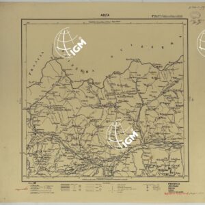 CARTA ITINERARIA D'ITALIA PER GLI ALPINI NORMALI D'ARCHIVIO CON AGGIORNAMENTO FINO AL 1910 EDIZIONE COMPLETA ANNO 1910 - FOGLIO 24 AOSTA.