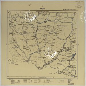 CARTA ITINERARIA D'ITALIA PER GLI ALPINI NORMALI D'ARCHIVIO CON AGGIORNAMENTO FINO AL 1910 EDIZIONE COMPLETA ANNO 1894 - FOGLIO 29 BERGAMO.