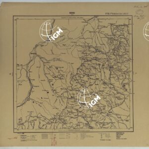 CARTA ITINERARIA D'ITALIA PER GLI ALPINI NORMALI D'ARCHIVIO CON AGGIORNAMENTO FINO AL 1910 EDIZIONE COMPLETA ANNO 1909 - FOGLIO 32 SCHIO.