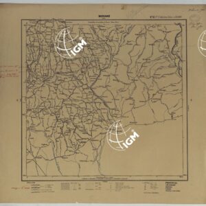 CARTA ITINERARIA D'ITALIA PER GLI APLINI NORMALI D'ARCHIVIO CON AGGIORNAMENTO FINO AL 1910 EDIZIONE COMPLETA ANNO 1909 - FOGLIO 33 BASSANO.