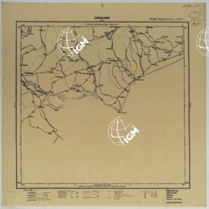 CARTA ITINERARIA D'ITALIA PER GLI ALPINI NORMALI D'ARCHIVIO CON AGGIORNAMENTO FINO AL 1910 EDIZIONE COMPLETA ANNO 1906 - FOGLIO 34 CONEGLIANO.