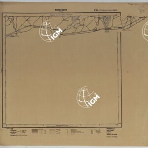 CARTA ITINERARIA D'ITALIA PER GLI ALPINI NORMALI D'ARCHIVIO CON AGGIORNAMENTO FINO AL 1910 EDIZIONE COMPLETA ANNO 1906 - FOGLIO 35 PORDENONE.