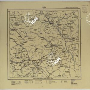 CARTA ITINERARIA D'ITALIA PER LI ALPINI NORMALI D'ARCHIVIO CON AGGIORNAMENTO FINO AL 1910 EDIZIONE COMPLETA ANNO 1906 - FOGLIO 38 IVREA.