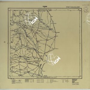 CARTA ITINERARIA D'ITALIA PER GLI ALPINI NORMALI D'ARCHIVIO CON AGGIORNAMENTO FINO AL 1910 EDIZIONE COMPLETA ANNO 1907 - FOGLIO 46 TORINO.