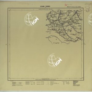 CARTA ITINERARIA D'ITALIA PER GLI ALPINI NORMALI D'ARCHIVIO CON AGGIORNAMENTO FINO AL 1910 EDIZIONE COMPLETA ANNO 1906 - FOGLIO 47 CESANA.