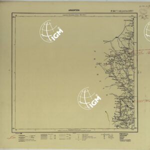 CARTA ITINERARIA D'ITALIA PER GLI ALPPINI NORMALI D'ARCHIVIO CON AGGIORNAMENTO FINO AL 1910 EDIZIONE COMPLETA ANNO 1908 - FOGLIO 49 ARGENTERA.