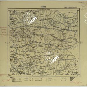 CARTA ITINERARAIA D'ITALIA PER GLI ALPINI NORMALI D'ARCHIVIO CON AGGIORNAMENTO FINO AL 1910 EDIZIONE COMPLETA ANNO 1908 - FOGLIO 50 DRONERO.