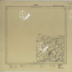 CARTA ITINERARIA D'ITALIA PER GLI ALPINI MORMALI D'ARCHIVIO CON AGGIORNAMENTO FINO AL 1910 EDIZIONE COMPLETA ANNO 1906 - FOGLIO 51 MONDOVI'.