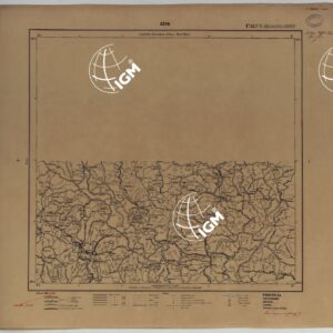 CARTA ITINERARIA D'ITALIA PER GLI ALPINI NORMALI D'ARCHIVIO CON AGGIORNAMENTO FINO AL 1910 EDIZIONE COMPLETA ANNO 1906 - FOGLIO 52 CEVA.