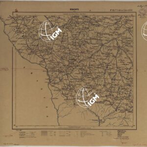 CARTA ITINERARIA D'ITALIA PER GLI ALPINI NORMALI D'ARCHIVIO CON AGGIORNAMENTO FINO AL 1910 EDIZIONE COMPLETA ANNO 1908 - FOGLIO 53 DEMONTE.