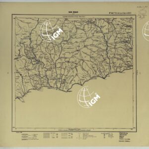 CARTA ITINERARIA D'ITALIA PER GLI ALPINI NORMALI D'ARCHIVIO CON AGGIORNAMENTO FINO AL 1910 EDIZIONE COMPLETA ANNO 1906 - FOGLIO 56 SAN REMO.