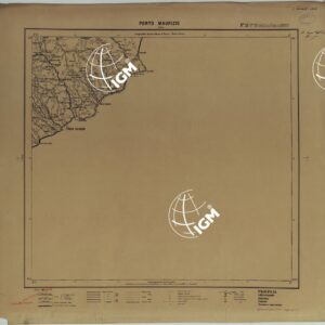 CARTA ITINERARIA D'ITALIA PER GLI ALPINI NORMALI D'ARCHIVIO CON AGGIORNAMENTO FINO AL 1910 EDIZIONE COMPLETA ANNO 1906 - FOGLIO 57 PORTO MAURIZIO.