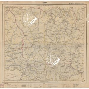 CARTA ITINERARIA D'ITALIA EDIZIONE 1892 - FOGLIO 54 BOVES