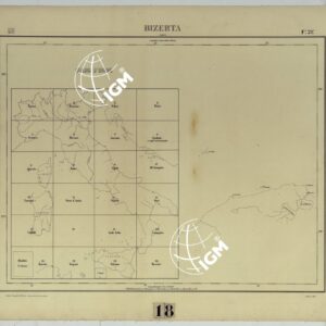 CARTA D'ITALIA - F°. 21 QUADRO D'UNIONE BIZERTA.
