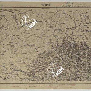 CARTA D'ITALIA COPIA AL CORRENTE PER LE FERROVIE - F°.1 TORINO.