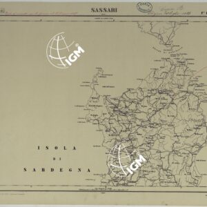 CARTA D'ITALIA COPIA AL CORRENTE PER LE FERROVIE - F°.13 SASSARI.