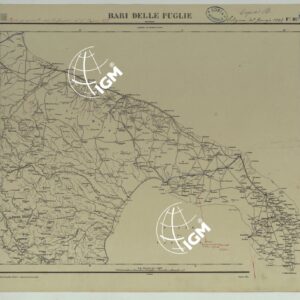 CARTA D'ITALIA COPIA AL CORRENTE PER LE FERROVIE - F°.16 BARI DELLE PUGLIE.