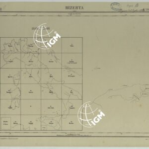 CARTA D'ITALIA COPIA AL CORRENTE PER LE FERROVIE - F°.21 QUADRO D'UNIONE BIZERTA.