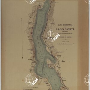 CARTA BATOMETRICA DEL LAGO D'ORTA COSTRUTTA SECONDO GLI SCANDAGLI FATTI NEL 1894 DA GIOVANNI DE AGOSTINI