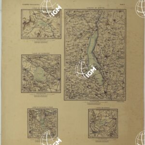 ATLANTE DEI LAGHI ITALIANI TAV II LAGO DI MONCENISIO D'ORTA DI CANDIA DI AVIGLIANA E TRANA DI VIVERONE