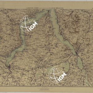 ATLANTE DEI LAGHI ITALIANI TAV  VII  LAGO DI COMO (PARTE INFERIORE) E LAGHI BRIANTEI