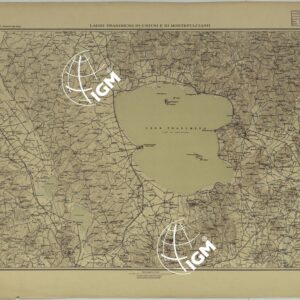 ATLANTE DEI LAGHI ITALIANI TAV  XII  LAGHI TRASIMENO DI CHIUSI E DI MONTEPULCIANO