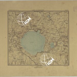 ATLANTE DEI LAGHI ITALIANI TAV  XIV  LAGO DI BRACCIANO