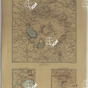 ATLANTE DEI LAGHI ITALIANI TAV XVI LAGHI DI ALBANO E NEMI DI MONTICCHIO E DI AVERNO