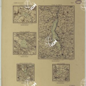 ATLANTE DEI LAGHI ITALIANI TAV II 2°COPIA LAGO DI MONCENISIO D'ORTA DI CANDIA DI AVIGLIANA E TRANA DI VIVERONE