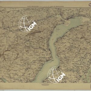 ATLANTE DEI LAGHI ITALIANI TAV  III 2° COPIA LAGO MAGGIORE (PARTE SUPERIORE) E LAGO DI MERGOZZO