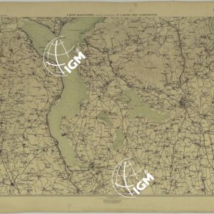 ATLANTE DEI LAGHI ITALIANI TAV  IV 2° COPIA LAGO MAGGIORE (PARTE INFERIORE) E LAGHI DEL VARESOTTO