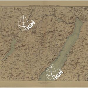 ATLANTE DEI LAGHI ITALIANI TAV  IX  2° COPIA LAGO DI GARDA (PARTE SUPERIORE) E LAGO D'IDRO