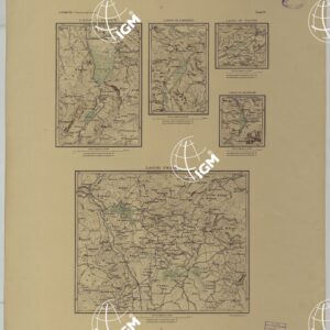 ATLANTE DEI LAGHI ITALIANI TAV  XI 2° COPIA LAGO S. CROCE DI CAVAZZO DI REVINE DI ALLEGHE E LAGHI VELINI