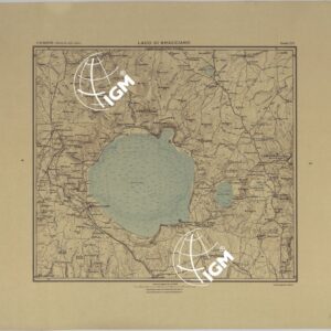 ATLANTE DEI LAGHI ITALIANI TAV  XIV 2° COPIA LAGO DI BRACCIANO