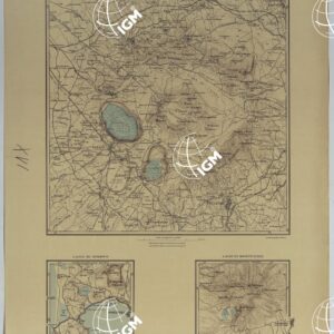 ATLANTE DEI LAGHI ITALIANI TAV  XVI 2° COPIA LAGHI DI ALBANO E NEMI DI MONTICCHIO E DI AVERNO