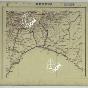 CARTA ITINERARIA MONTATA SU CARTONCINO - FOGLIO 7 GENOVA.