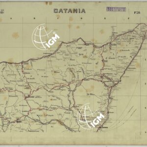 CARTA ITINERARIA MONTATA SU CARTONCINO - FOGLIO 24 CATANIA.