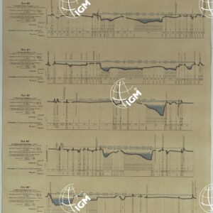 MINISTERO DEI LAVORI PUBBLICI DIREZIONE GENERALE DELLE OPERE IDRAULICHE LIVELLAZIONE DEL FIUME PO ESEGUITA NEL 1874-75. 
PROFILO DI LEVELLAZIONE DEL FIUME PO DA MONCALIERI AL MARE ADRIATICO PER LA FOCE DELLE TOLLE.