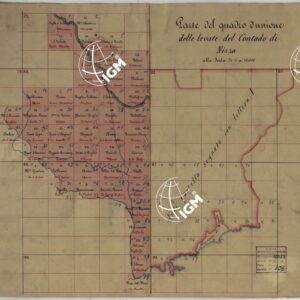 TERRITORIO DELLA CONTEA DI NIZZA - PARTE DEL QUADRO D'UNIONE DELLE LEVATE DEL CONTADO DI NIZZA ALLA SCALA DI 1 A 10.000.