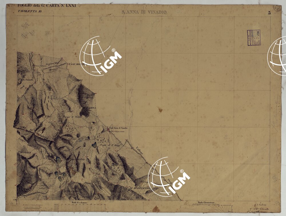 TERRITORIO DELLA CONTEA DI NIZZA - TAVOLA 5 S. ANNA DI VINADIO.