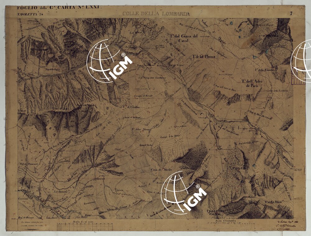 TERRITORIO DELLA CONTEA DI NIZZA - TAVOLA 7 COLLE DELLA LOMBARDA.